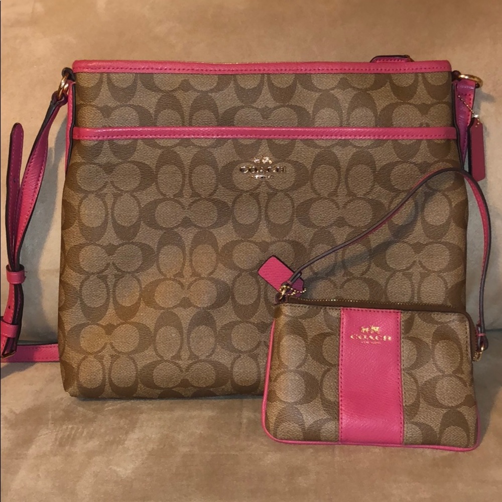 Coach crossbody and wristlet